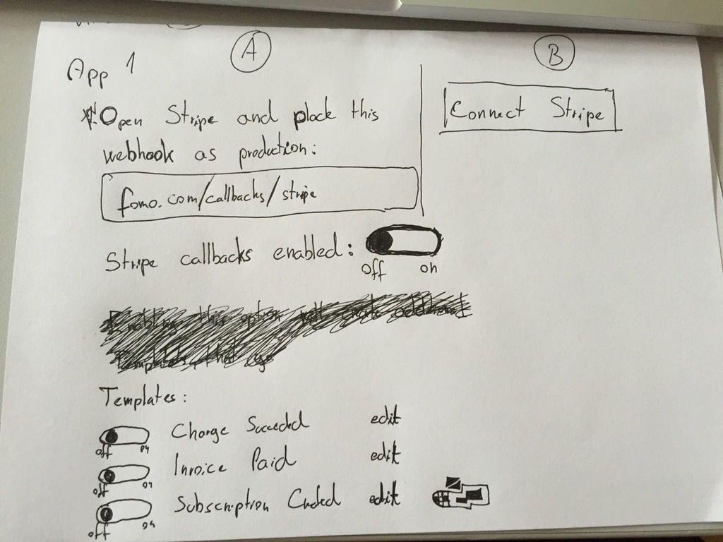 Sketch from fomo - decision for stripe
