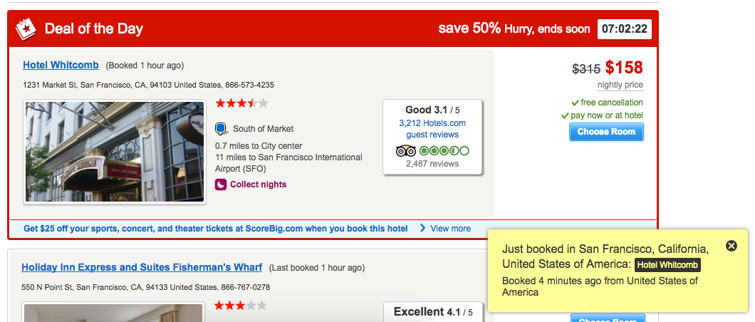 Social proof on Deal of the Day Use of social proof in Deal of the day website