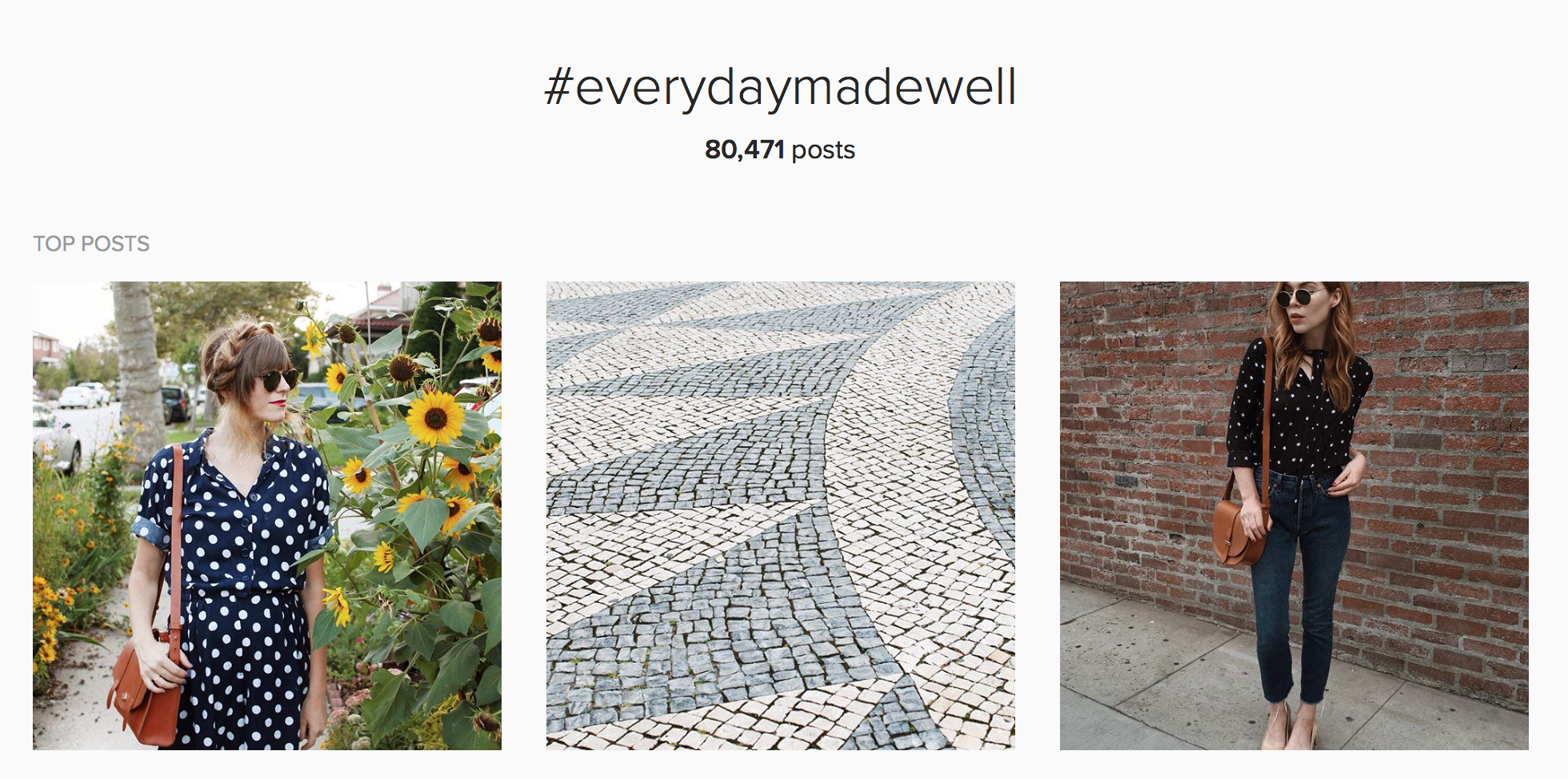 Madewell hashtag more than 80000 posts in one hashtag
