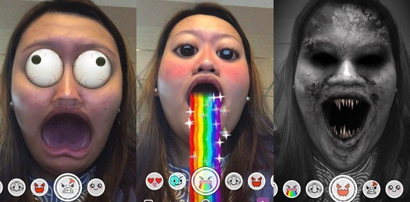 As you can see, these encourage users to edit their Snaps in a fun way befo...