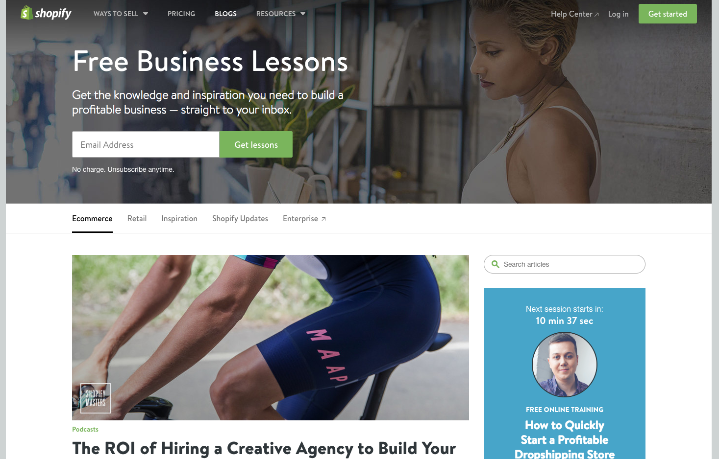 Shopify Blog Templates Free